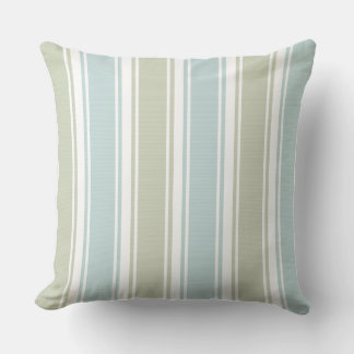 Doppelgestreiftes Meer & Blau Kissen