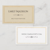 Doppelgoldene Grenzen / Elegantes Element / Variat Visitenkarte (Vorne/Hinten)