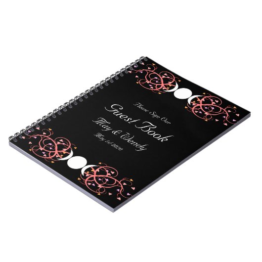 Doppelgöttin Wiccan lesbischer Handfasting Notizblock (Linke Seite)