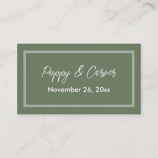 Doppelgrenzenloses Olive Green UAWG online Begleitkarte (Rückseite)