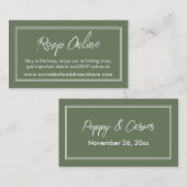 Doppelgrenzenloses Olive Green UAWG online Begleitkarte (Vorne/Hinten)