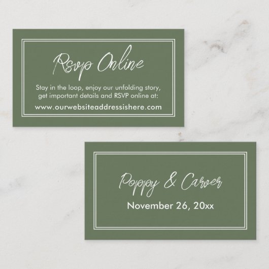 Doppelgrenzenloses Olive Green UAWG online Begleitkarte (Vorne/Hinten)