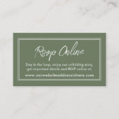 Doppelgrenzenloses Olive Green UAWG online Begleitkarte (Vorderseite)