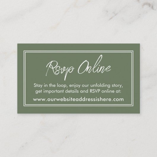 Doppelgrenzenloses Olive Green UAWG online Begleitkarte (Vorderseite)