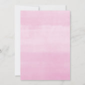 Doppelgrün-BlumenAquarell der mädchen rosa Gold Einladung (Rückseite)