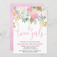 Doppelgrün-BlumenAquarell der mädchen rosa Gold