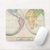 Doppelhalbkugel-Karte des Klimas Mousepad (Mit Mouse)