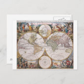 Doppelhalbkugel Polar Karte (Vorne/Hinten)