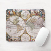 Doppelhalbkugel Polar Karte Mousepad (Mit Mouse)