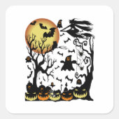 Doppelhalloween Quadratischer Aufkleber (Vorderseite)