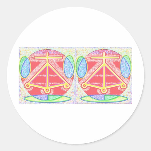 DoppelHEIRAT: Karuna Reiki Runder Aufkleber (Vorderseite)