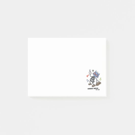 Doppelhelix die Katze Post-it Klebezettel (Vorderseite)