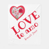 Doppelherz Fleecedecke (Vorderseite)