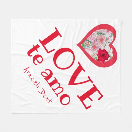 Doppelherz Fleecedecke (Vorderseite (Horizontal))