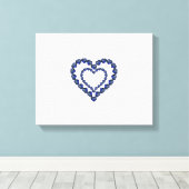 Doppelherz Leinwanddruck (Insitu (Holzboden))