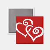 Doppelherz Magnet (Vorderseite/Rückseite)