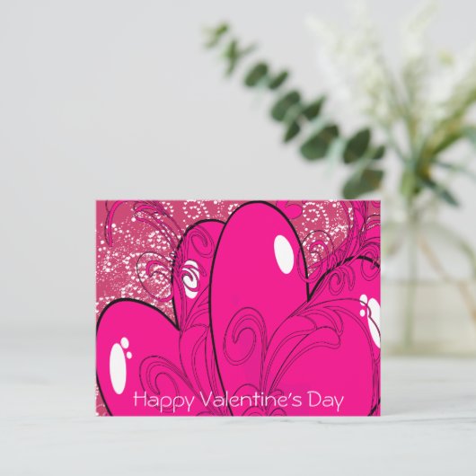 Doppelherzen - feiertagspostkarte (Stehend Vorderseite)