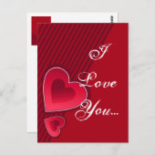 Doppelherzen I Liebe Sie Postkarte (Vorne/Hinten)