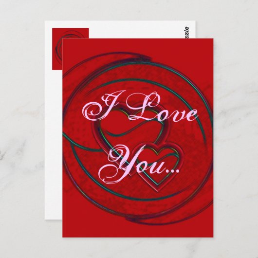 Doppelherzen I Liebe Sie Postkarte (Vorne/Hinten)