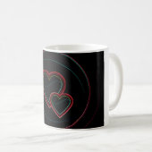 Doppelherzen in Schwarz Kaffeetasse (VorderseiteRechts)