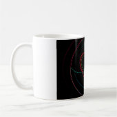 Doppelherzen in Schwarz Kaffeetasse (Links)