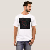 Doppelherzen in Schwarz T-Shirt (Vorne ganz)