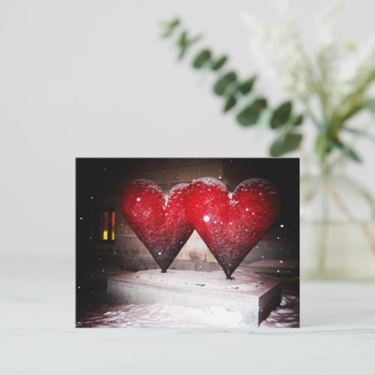 Doppelherzen Postkarte (Stehend Vorderseite)