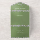 Doppelherzen und Glitzer - Größe All In One Einladung (Außenbereich)