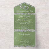 Doppelherzen und Glitzer - Größe All In One Einladung (Innen Boden)