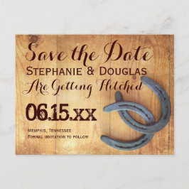 Doppelhorseshoe Rustikale Save the Date Postkarten