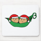 Doppelhülsen-Weihnachtsgraphik Mousepad (Vorne)