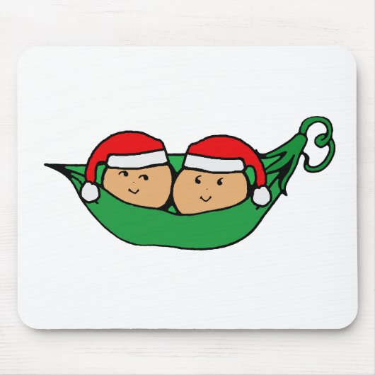 Doppelhülsen-Weihnachtsgraphik Mousepad (Vorne)
