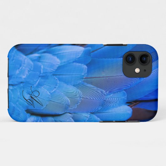 Doppelinitiale mit Monogramm Federflügel Case-Mate iPhone Hülle (Rückseite (Horizontal))