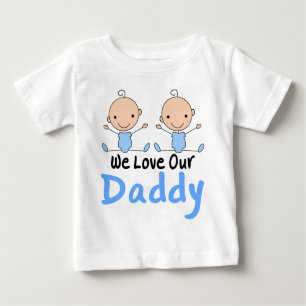 Doppeljungen-Liebe-Vati-Säuglings-T-Shirt Baby T-shirt