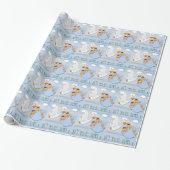 Doppeljungen - Storch-Babyparty-Packpapier Geschenkpapier (Ungerollt)