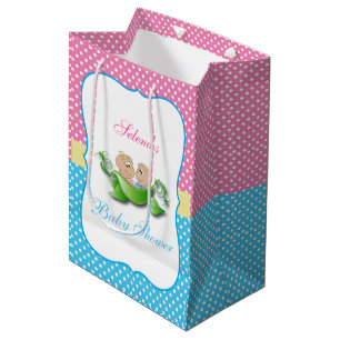 Doppeljungen-und Mädchen-Babyparty Mittlere Geschenktüte