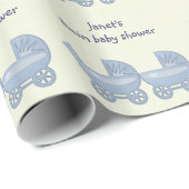 Doppeljungenbaby-Buggy Geschenkpapier (Rolleneckpunkt)