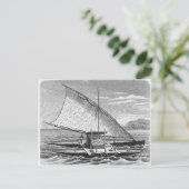 Doppelkanu aus Fidschi aus der Geschichte der Postkarte (Stehend Vorderseite)