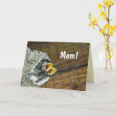 Doppelkarte der Vogelbaby-Mutter Tages Karte (Gelbe Blume)