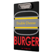 Doppelkäse Burger Icon Spaß Klemmbrett (Links)