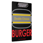 Doppelkäse Burger Icon Spaß Klemmbrett (Rechts)