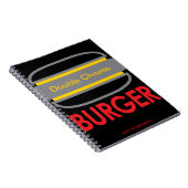 Doppelkäse-Burger-Symbol Notizblock (Rechte Seite)