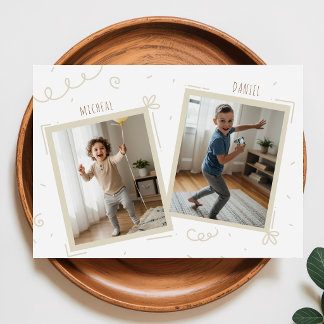 Doppelkinder Jungen Geschwister Foto Gemeinsamer G Einladung