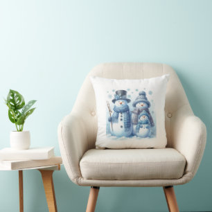 Doppelkissen der Snowman-Familie - 2 Bilder Kissen