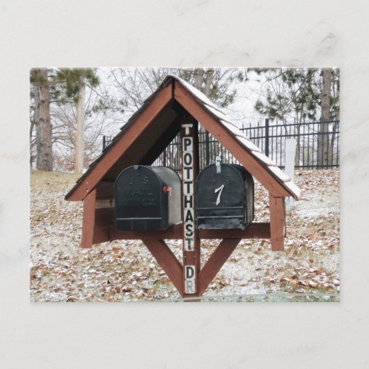 Doppelkiste unter der Dachpostkarte Postkarte (Vorderseite)