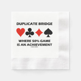 Doppelkopf-Brücke, wo 50% Spiel eine Errungenschaf Serviette