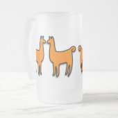 Doppellamas Mattglas Bierglas (Vorderseite Links)