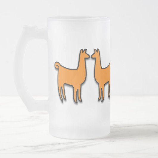 Doppellamas Mattglas Bierglas (Links)