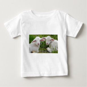 Doppellamm-Baby-Tierdenken an Sie Baby T-shirt