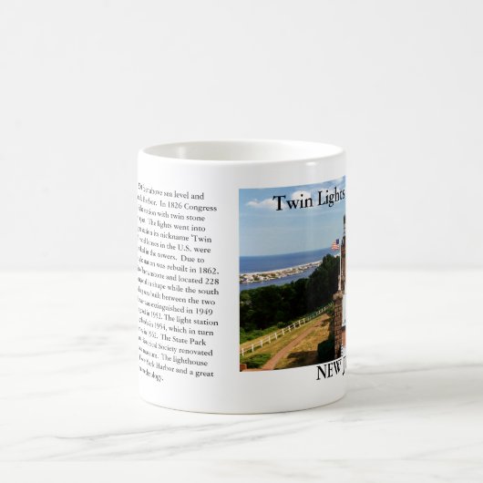 Doppellichter von Navesink, New-Jersey Tasse (Mittel)